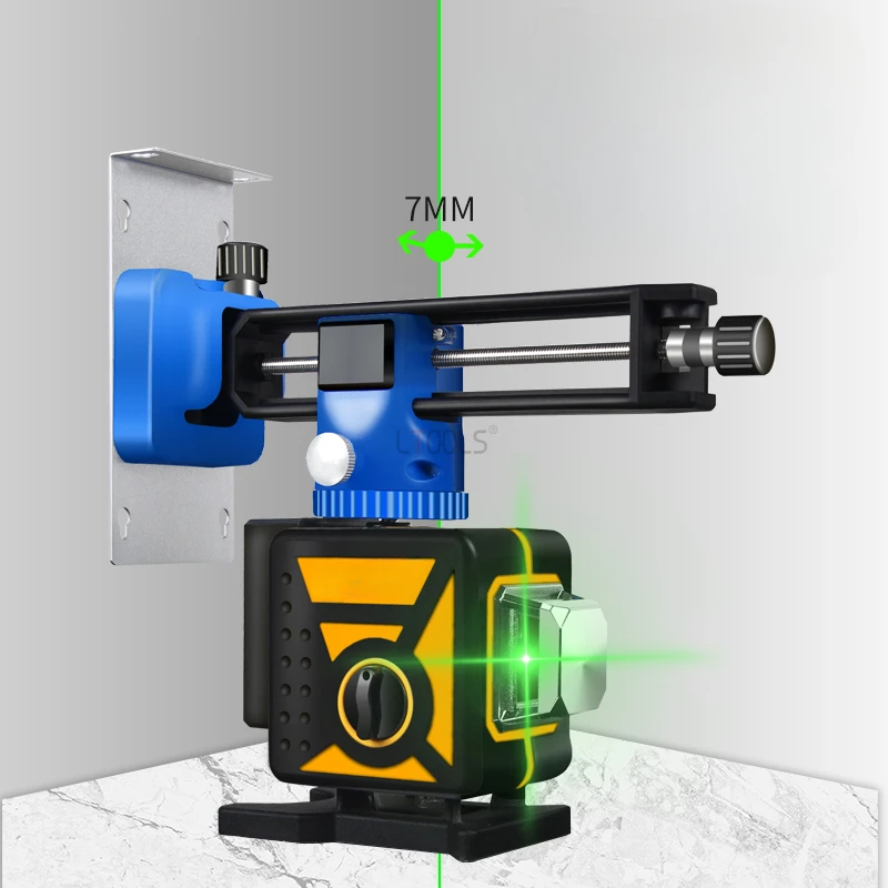 360 Degree Level Adapter Meter Bracket Laser Level Adjustable Rotatable Metal Tripod Bracket 12 Lines Self-Leveling Line Holder