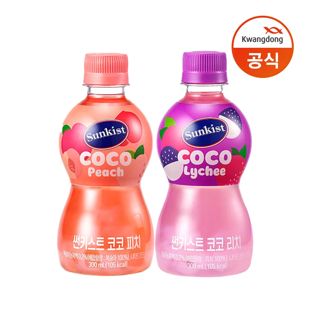 Sunkist Coco Peach + 300ml each 12 mouth (total 24 mouth)