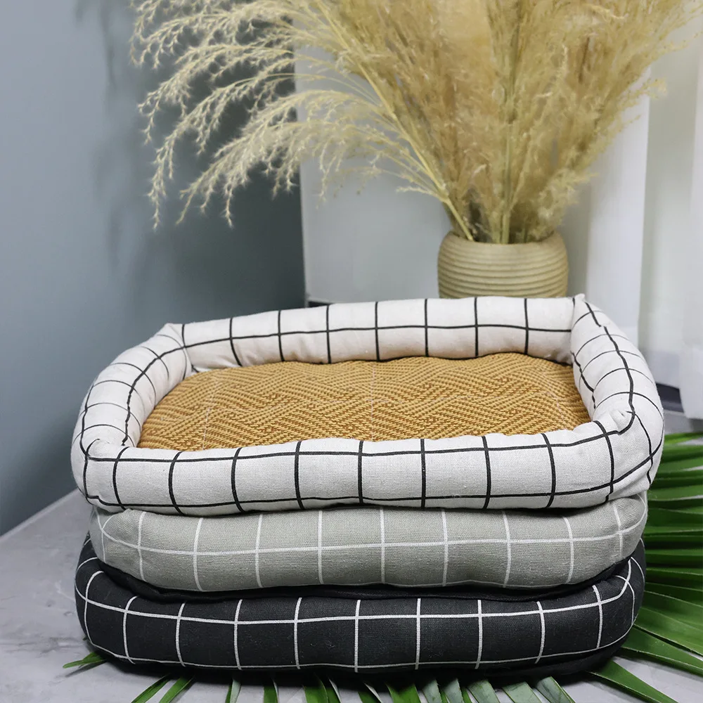 Cama Refrescante de Verano para Perros y Gatos, Colchón Transpirable Lavable con Rejilla para Mascotas Pequeñas y Medianas