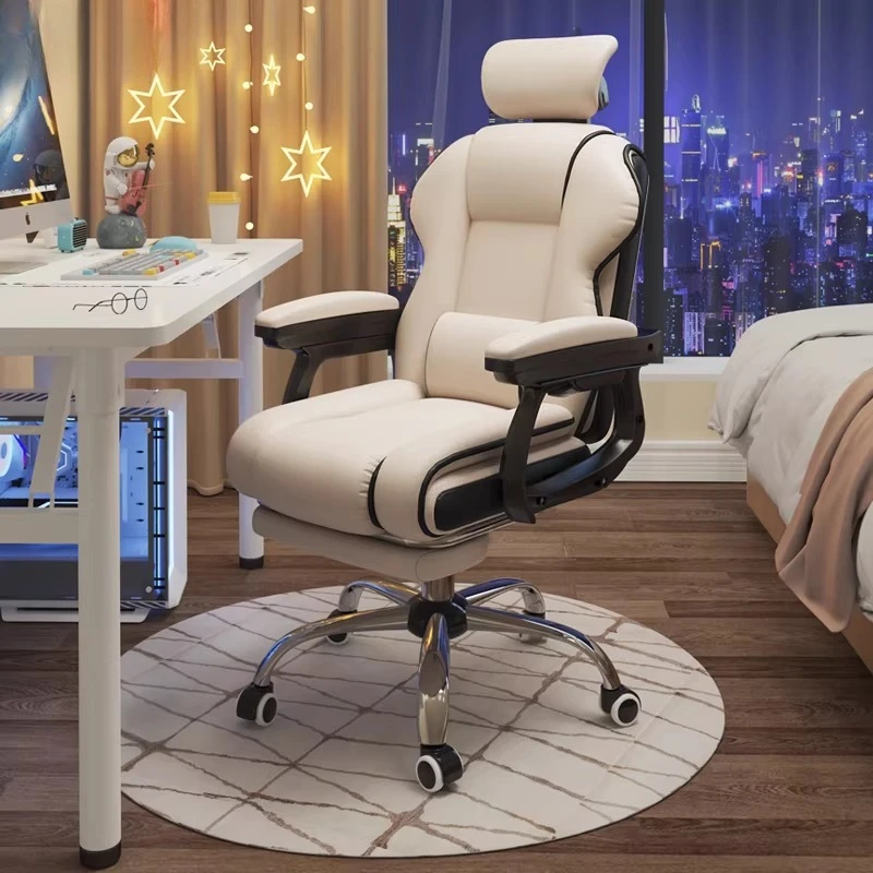 

Lazy High Back Office Chair Velvet Desk Massage Full Body Office Chair Comfortable Rolling Sillas De Oficina Office Furniture