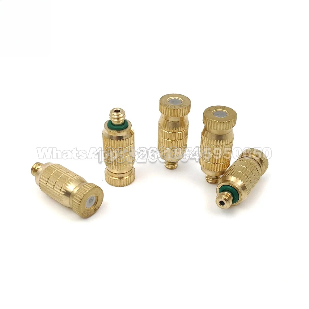 High Pressure Atomizer Nozzle Anti-Drip Greenhouse Irrigation Brass Misting Nozzles Air Humidification Landscaping Fog Sprayer