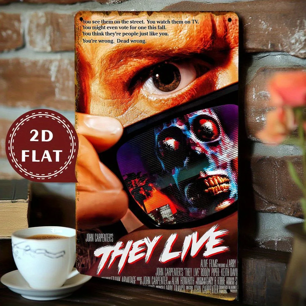 Retro Alien Eye Sees the Truth Wall Art Plaque - Vintage Iron Decor for Indoor/Outdoor, Cafe, Garage,Holiday Decorations