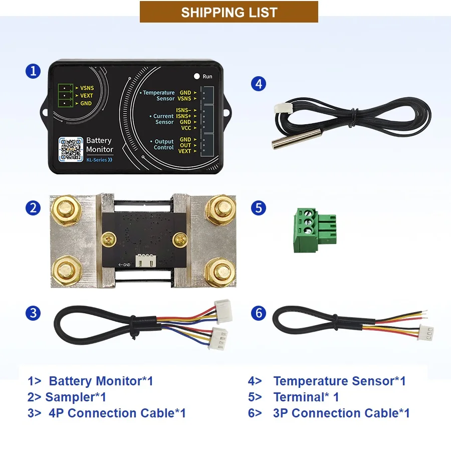 

KL160F Current Voltage Coulometer Meter Battery Capacity Tester 120V 600A LCD Power Display Wireless Phones Control KG160F