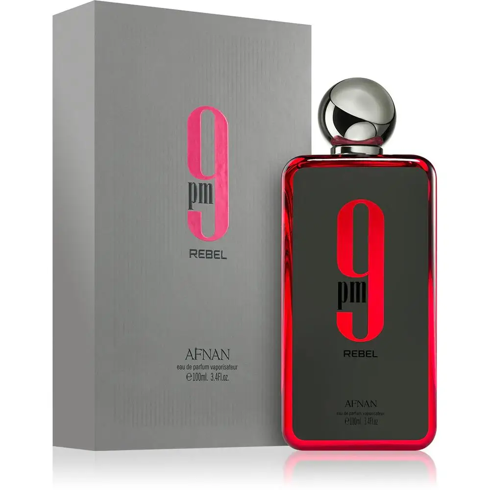 Afnan 9PM Rebel Eau de Parfum unisex – ámbar dulce, especiado y moderno — oferta en AliExpress