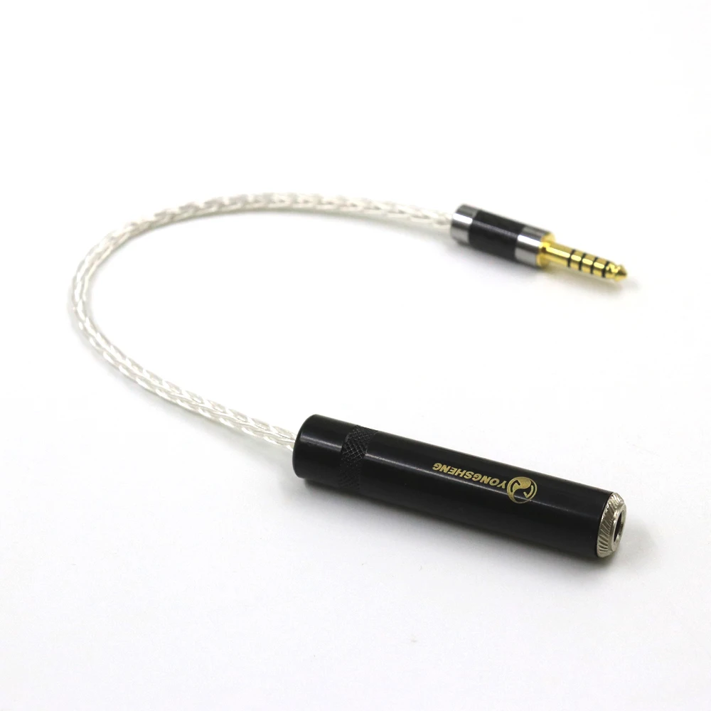 

New Quality 7N Silver Balanced Plug 4.4 mm Male to 6.35mm Female Audio Cable HIFI Adapter Wire