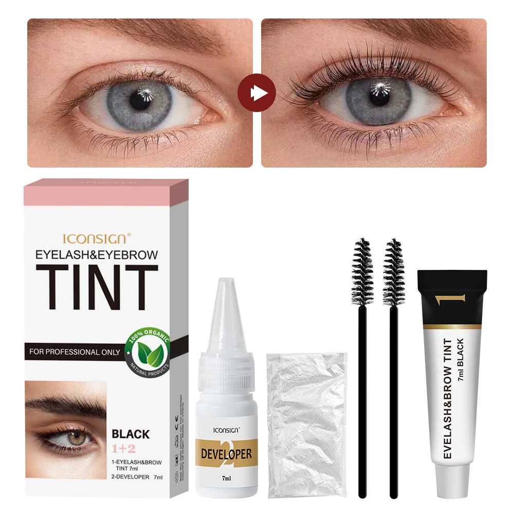 Crème anti-taches pour sourcils – Kit de teinture pour sourcils et cils – Imperméable, résistante à la transpiration – Maquillage naturel, coiffage et plaisir