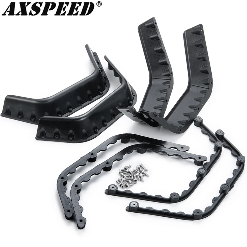 AXSPEED  Plastic Mud Fender Flares Wheel Eyebrows for 1/10 RC Crawler Car Axial SCX10 Body Shell Upgrade Parts