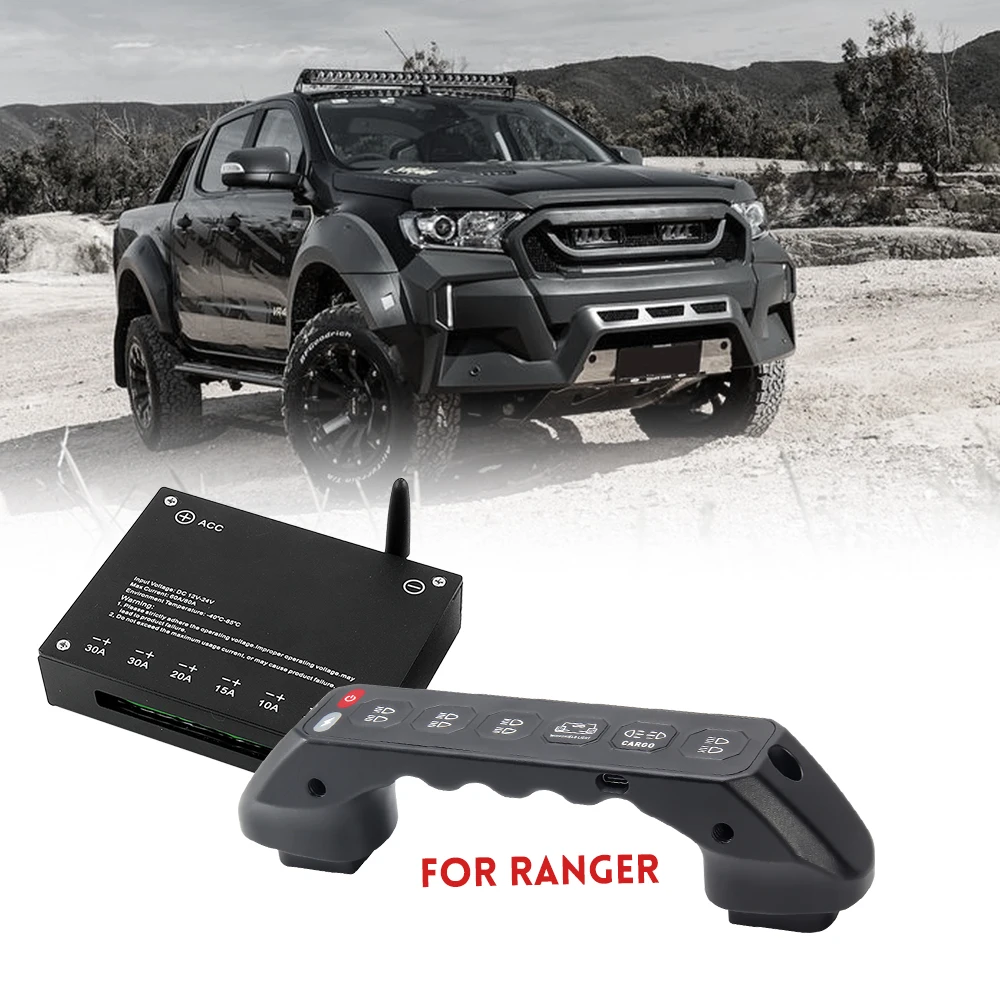 Nouveau panneau de commutation auxiliaire sans fil 6 gangues 12V 24V tout-terrain pour Ford Ranger
