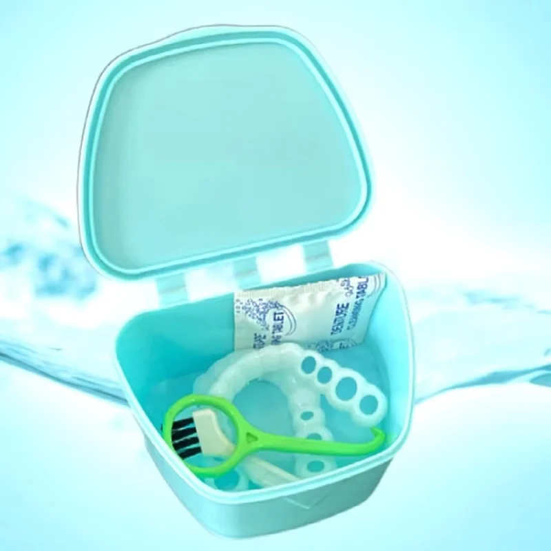3 PCS Denture Box Orthodontic Braces Box Oral Dental Denture Box Trapezoidal Tooth Storage Holder Box