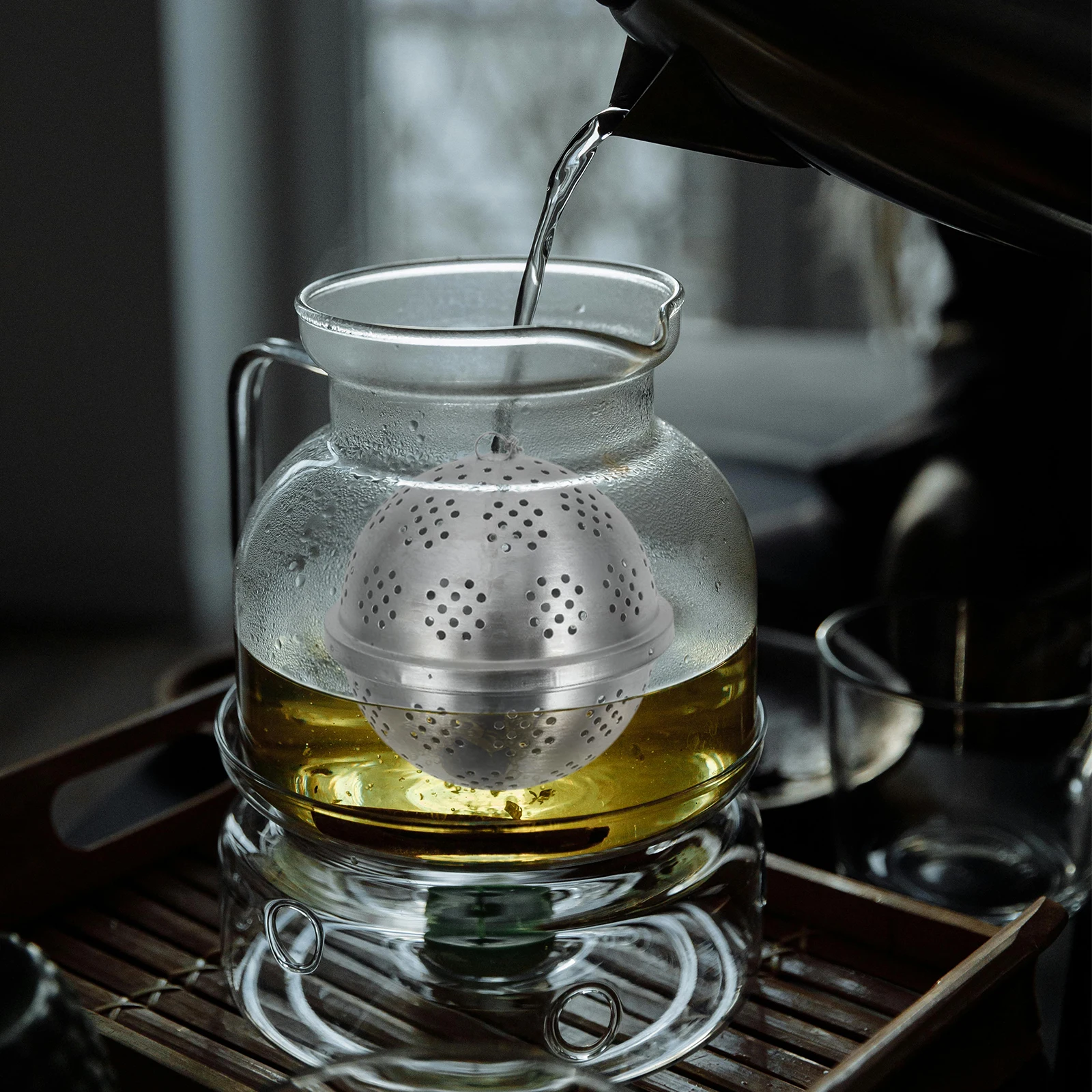 

Stainless Steel Tea Ball Strainer Fine Mesh Metal 6cm Spice Filter Seasoning for Loose Leaf Tea Home Office Restaurant Filter