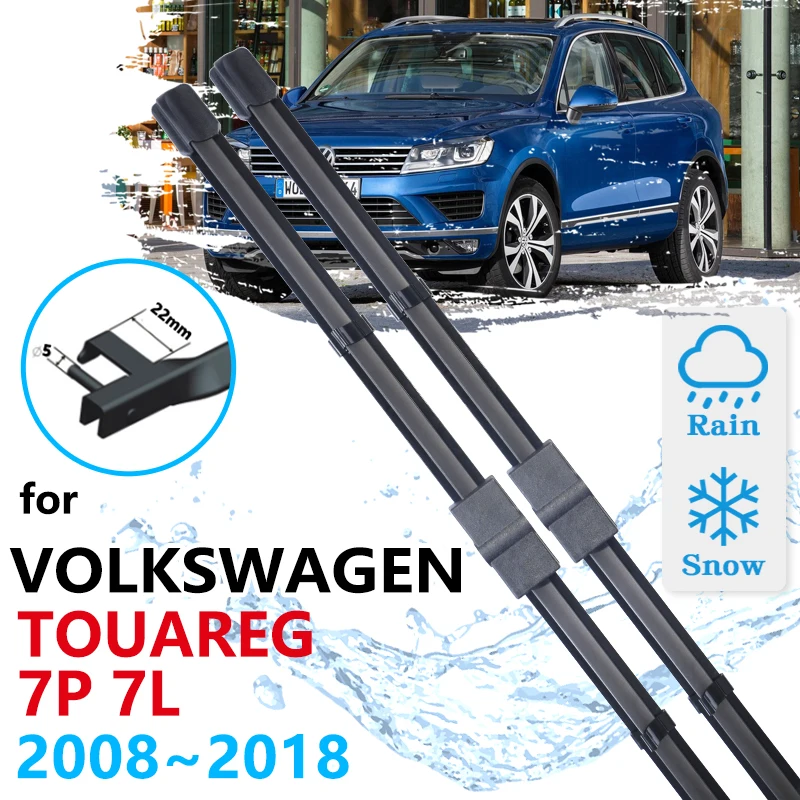 For VW Volkswagen Touareg 7P 7L Rline 2008~2018 Windscreen Windshield Brushes Washer Accessories 2011 2012 Car Front Wiper Blade