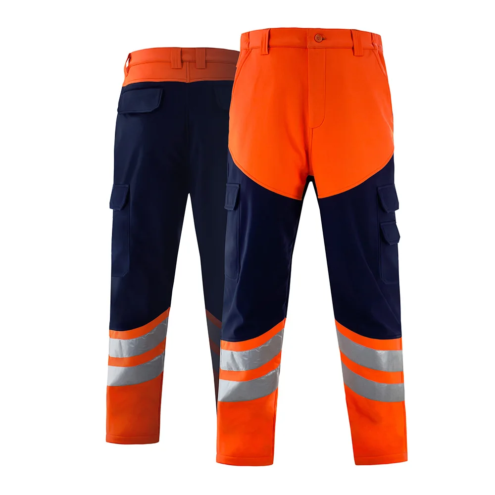 Imagem -03 - Nova Chegada de Alta Visibilidade Segurança Softshell Jaqueta Calças Trabalho com Listras Reflexivas Velo Forrado Workwear Jaqueta e Calças