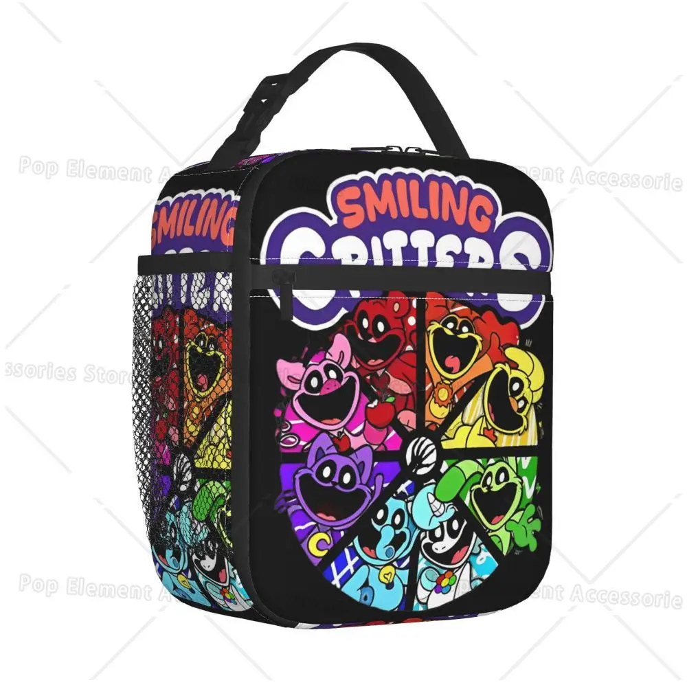 

Smiling Critters Catnap Insulated Lunch Bag Funny Cartoon Cat Food Bag Portable Thermal Cooler Lunch Box For Picnic