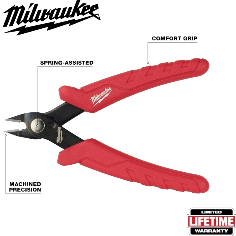 Imagem -02 - Milwaukee-mini Sharp Flush Cutters Indústria Scissor Alicadores Ferramenta de Mão Corte de Ferro e Cobre em l x em w 48226105