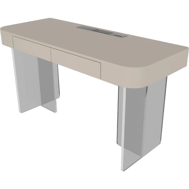 

Acrylic hanging desk, cream style bedroom, writing computer, dresser, all-in-one table