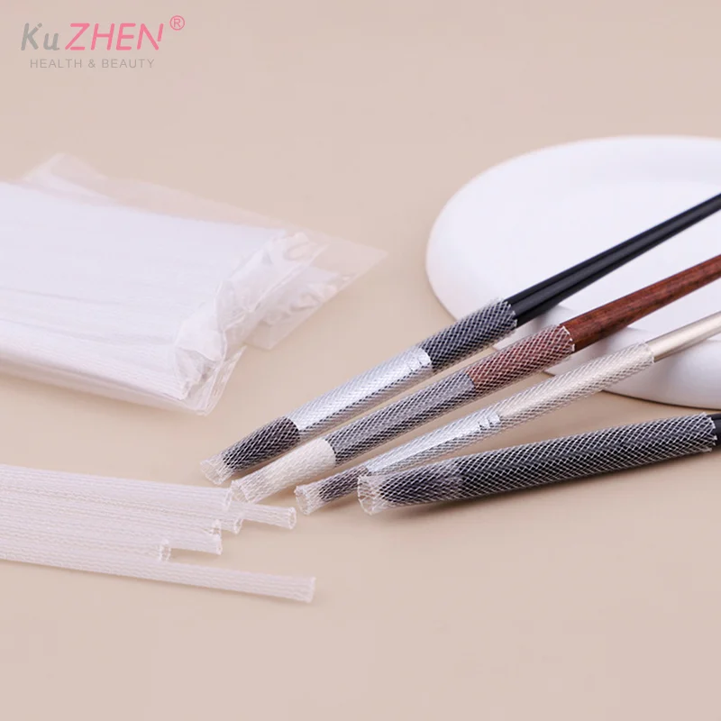 5/10/20/50 ピース/セット化粧ブラシ保護メッシュセットローズガーゼセット化粧ブラシ保護メッシュセット花保護メッシュセット