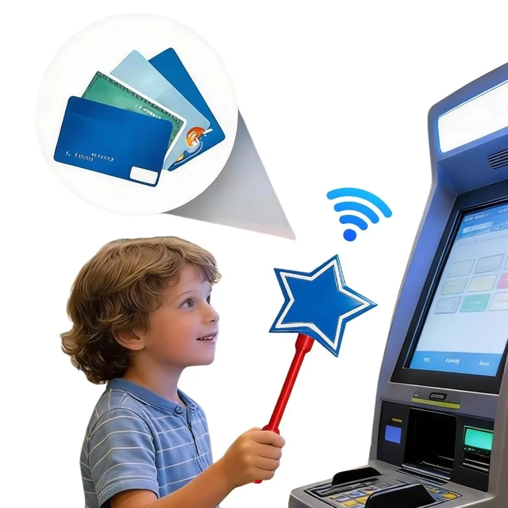 3D Printed Credit Card Wand Tap to Pay Wand Magical Star Magic Wand Credit Card Holder Lightweight Star Wand Tap To Pay
