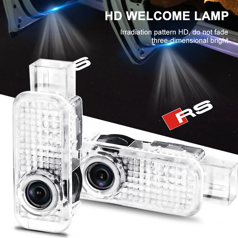 

2Pcs Led Car Door Welcome Lights For Audi Sline S3 S5 TT A4 B7 B8 B9 A3 8P 8V 8L A5 A6 C6 C5 C7 A1 Q3 Q7 Q5 Logo Projector Lamp