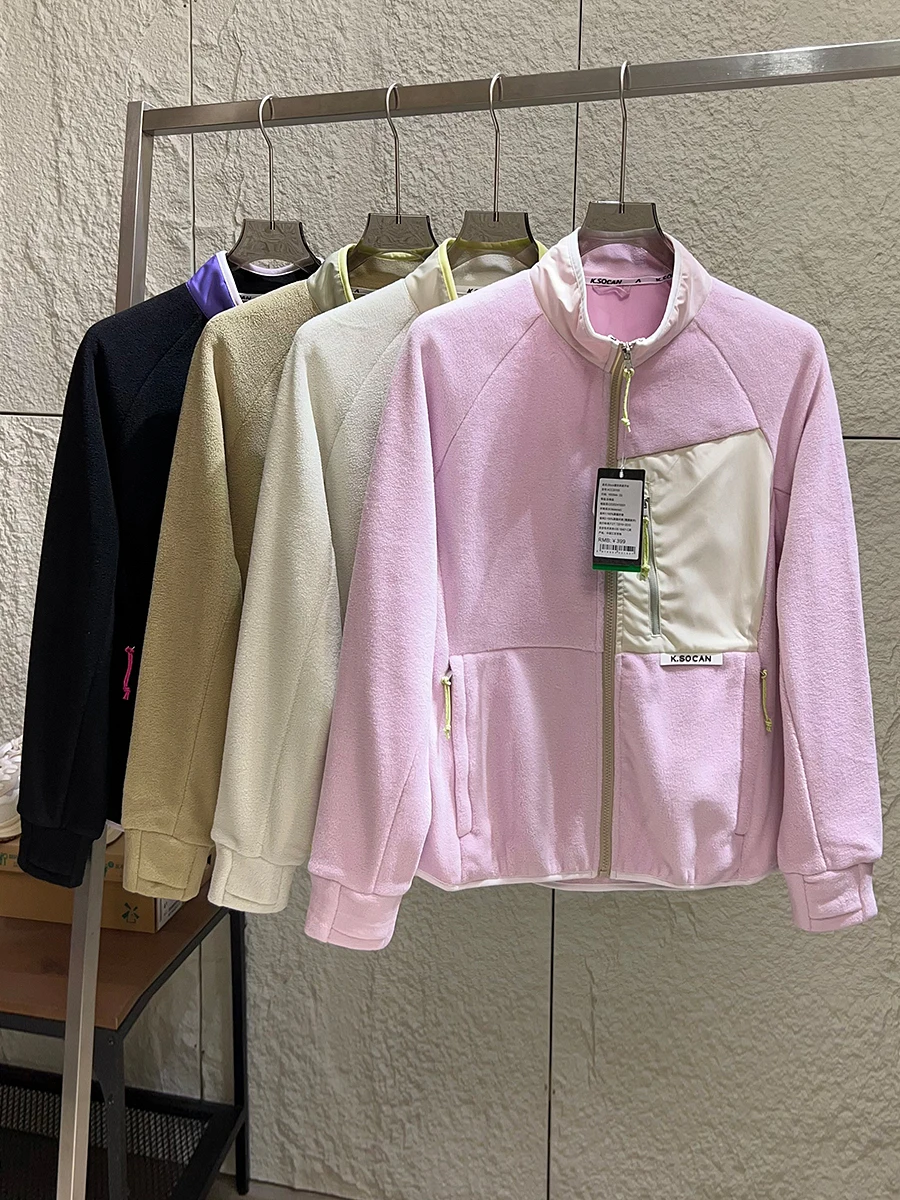 

Outdoor Unisex Thickened Double-sided Fleece Stand Collar Jacket Coat Warm Fashionable Autumn Winter Couple Style Polyester F...