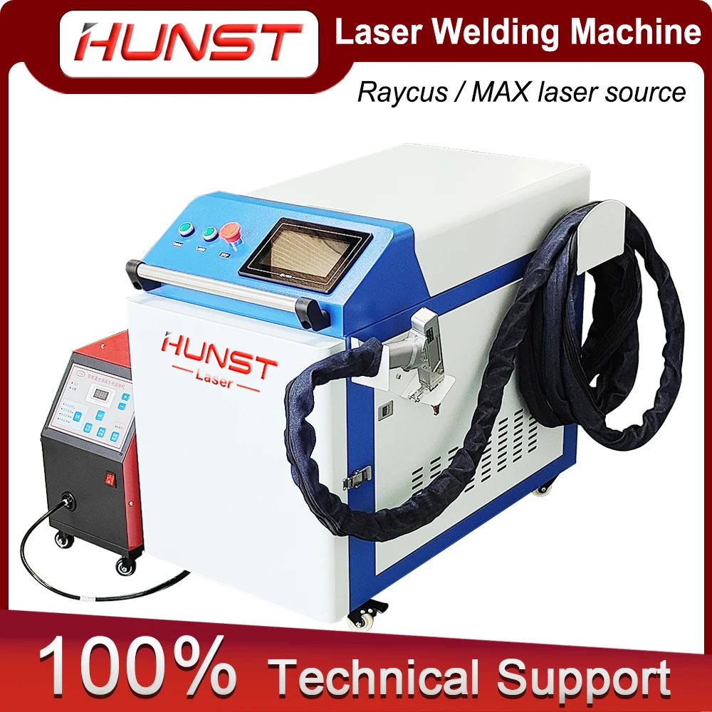 HUNST Handheld Laser Welders Raycus/MAX/Reci 1000W/1500W/2000W 220V Laser Welding Machine With Auto-Wire Feeder Water Chiller