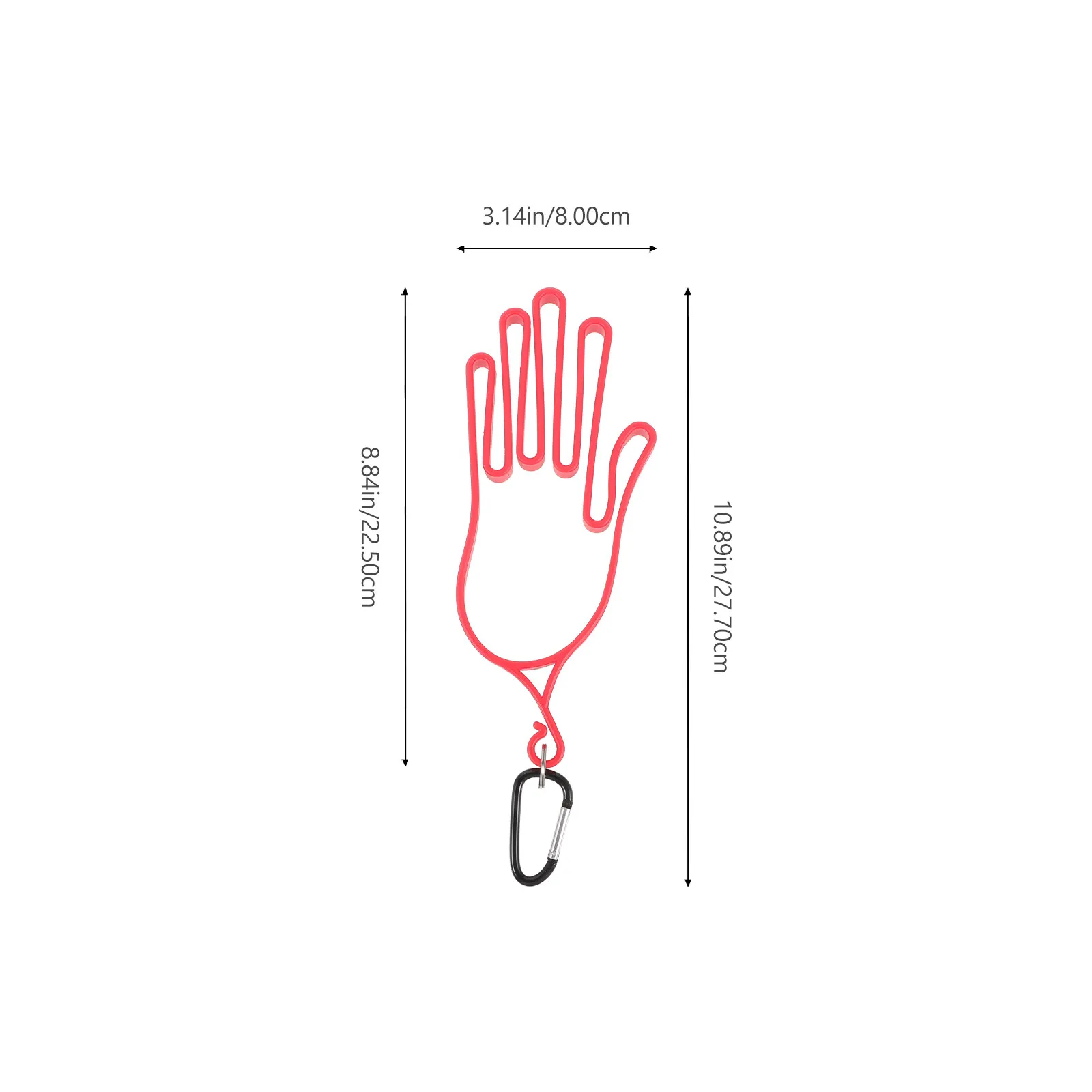 2Pcs Golf Glove Holders Palm Shape Glove Stretcher Support Frame with Buckle Clip for Golf Bag Clothesline Drying Storage