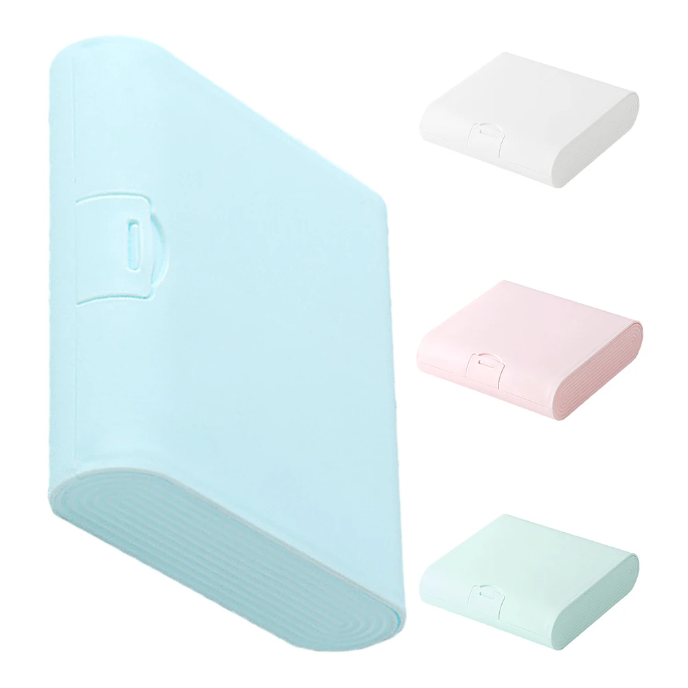 

4pcs Sanitary Napkin Storage Box Headphone Organizer Portable Cable Case Travel Small Boxes Blue Green White Pink