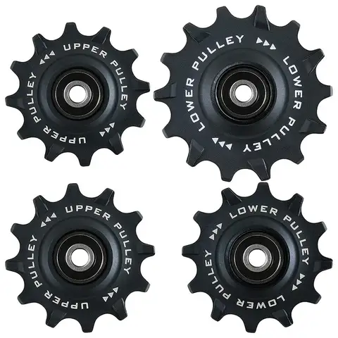 12T+12T 12T+14T Oversized Ceramic/Steel Bearing Jockey Wheel Pulley Set for 10/11Speed  Gravel Rear Derailleur