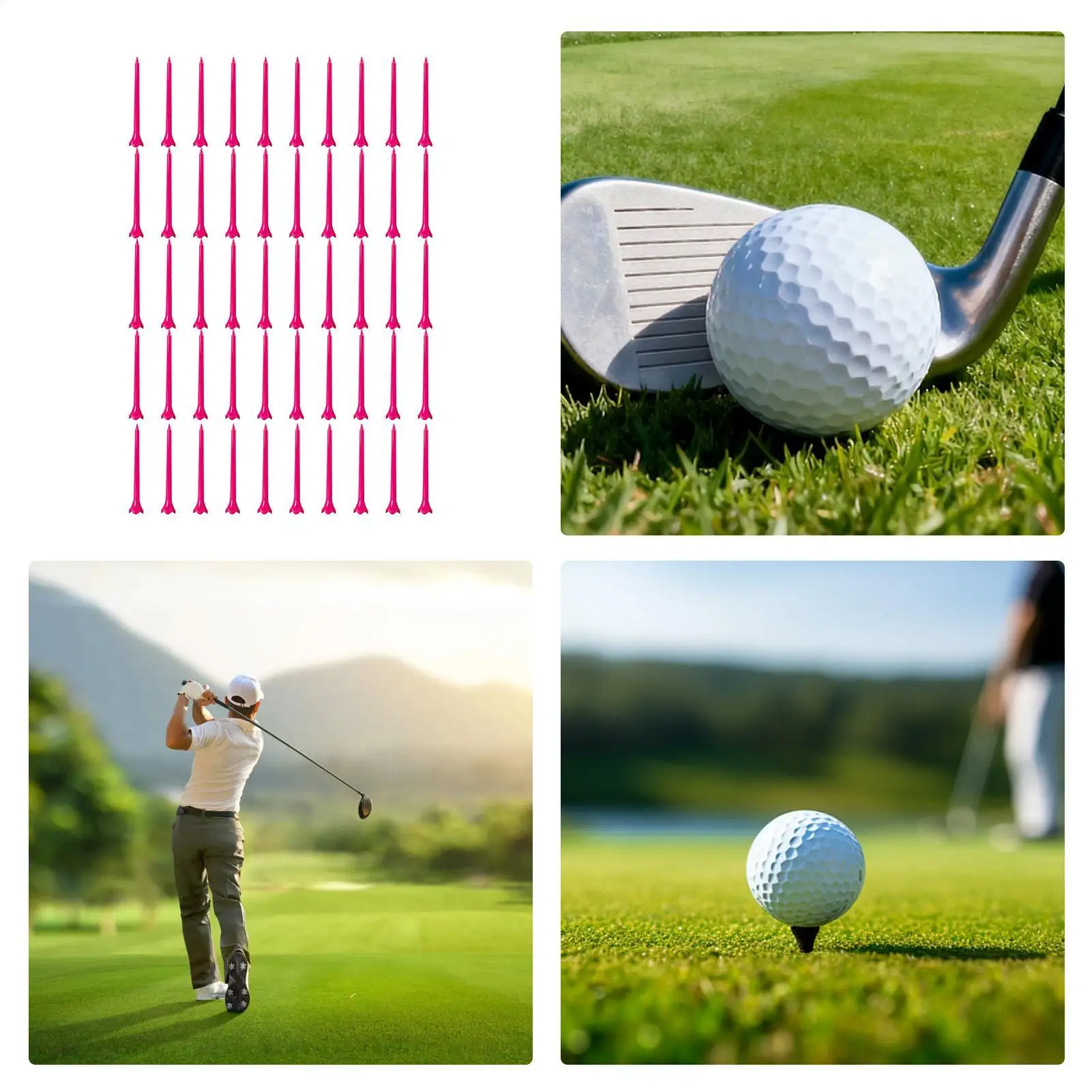 Tees For Golf 50 Pieces Ball Training Holder Golf Practice Tees For Range Indoor Outdoor Backyard Lawn Course Tournament Gym