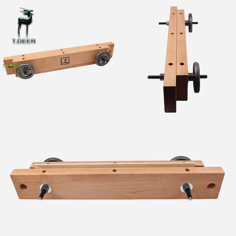 MOXON Vise,TDEER WB8513 Desk-Mounted Beech Wood Double-Jaw Vise,DIY