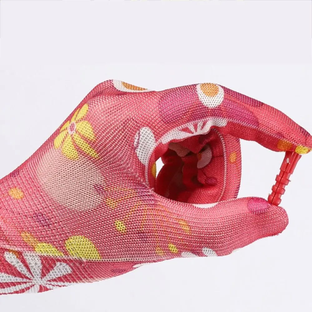 1Pair Thin Planting Labor Gloves Nylon Non-slip Gardening Gloves Breathable Labor Protection Women Work Gloves Workplace