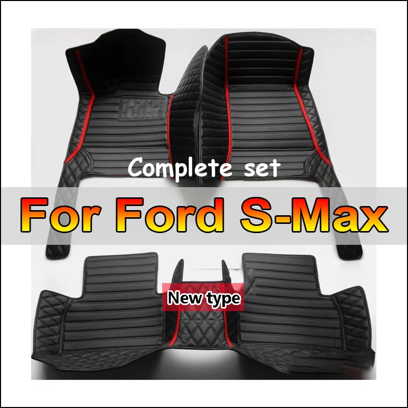 

Car Floor Mats For Ford S-Max MK1 2006~2014 7seat Anti-dirt Pads Full Set Waterproof Floor Mat Non-slip Carpets Car Accessories