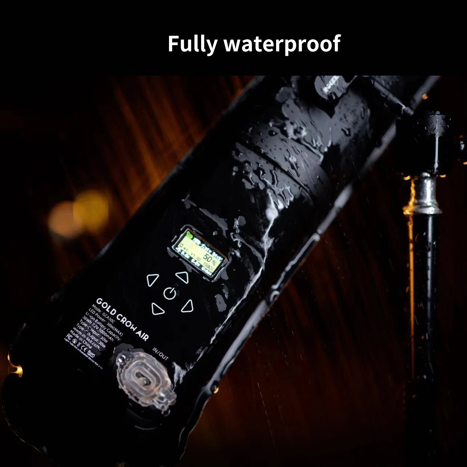 INKEE GCA30C 30W RGB Inflatable Tube Light 2000K-10000K Portable Air LED Video Light