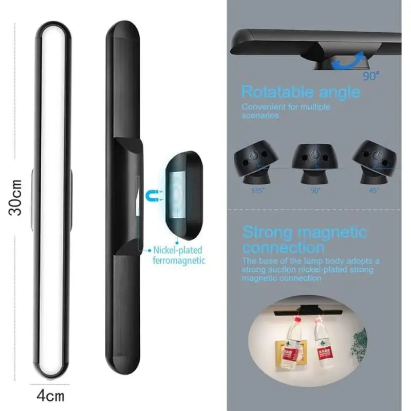 Magnetisk oppladbar berøringslampe med lang batterilevetid Magnetic disseminated touch lamp with long battery life