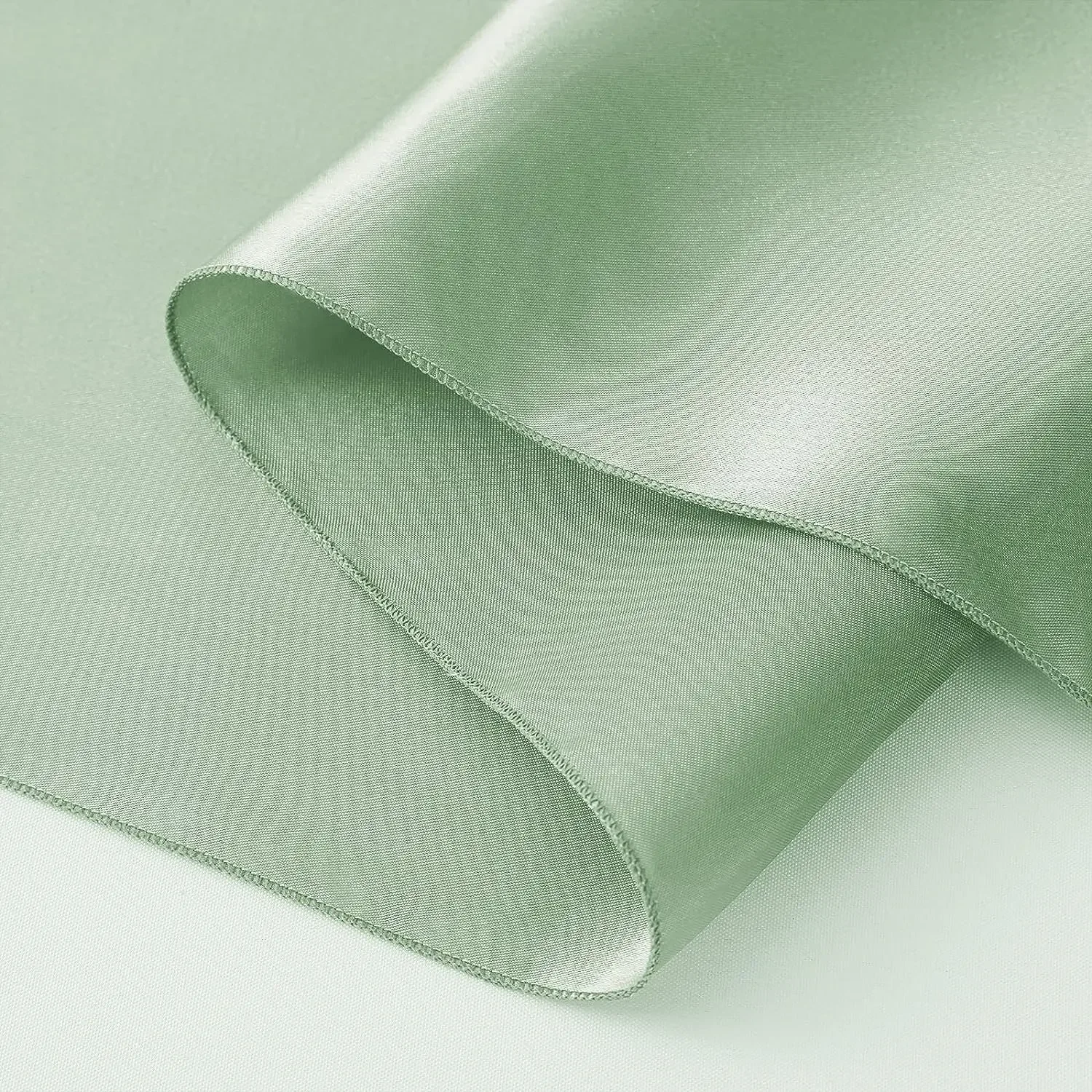 10PCS 30X 275cm Sage Green Wedding Satin Table Runner Party Supply Christmas Home Dining Luxury Table Decoration 12