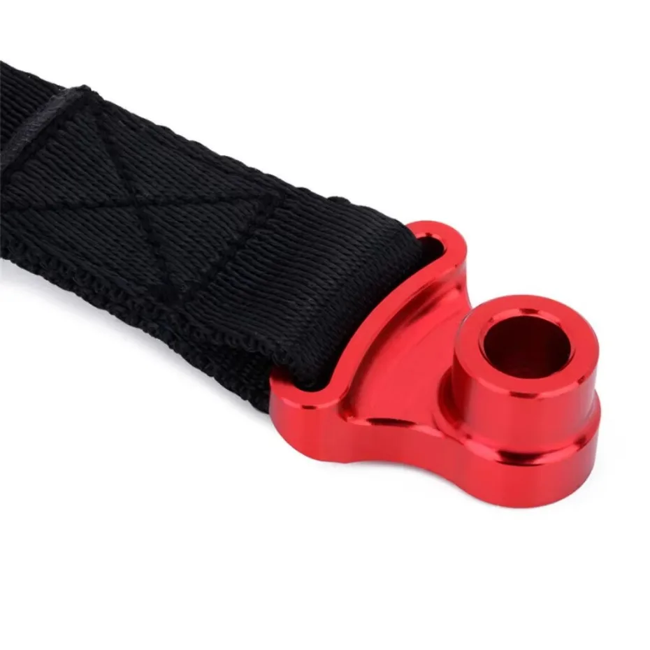 Red CNC Adjustable Motorcycle Dirt Rescue Pull Strap Rear Sling Belt Tow Rope