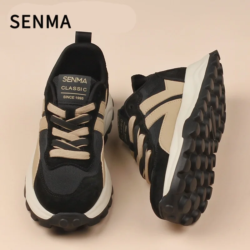 أحذية SENMA الرجالية نعل ناعم أحذية رياضية وترفيهية للزوجين سميكة القاع متعددة الاستخدامات أحذية رياضية كاجوال للنساء والرجال أحذية التنس/الجري