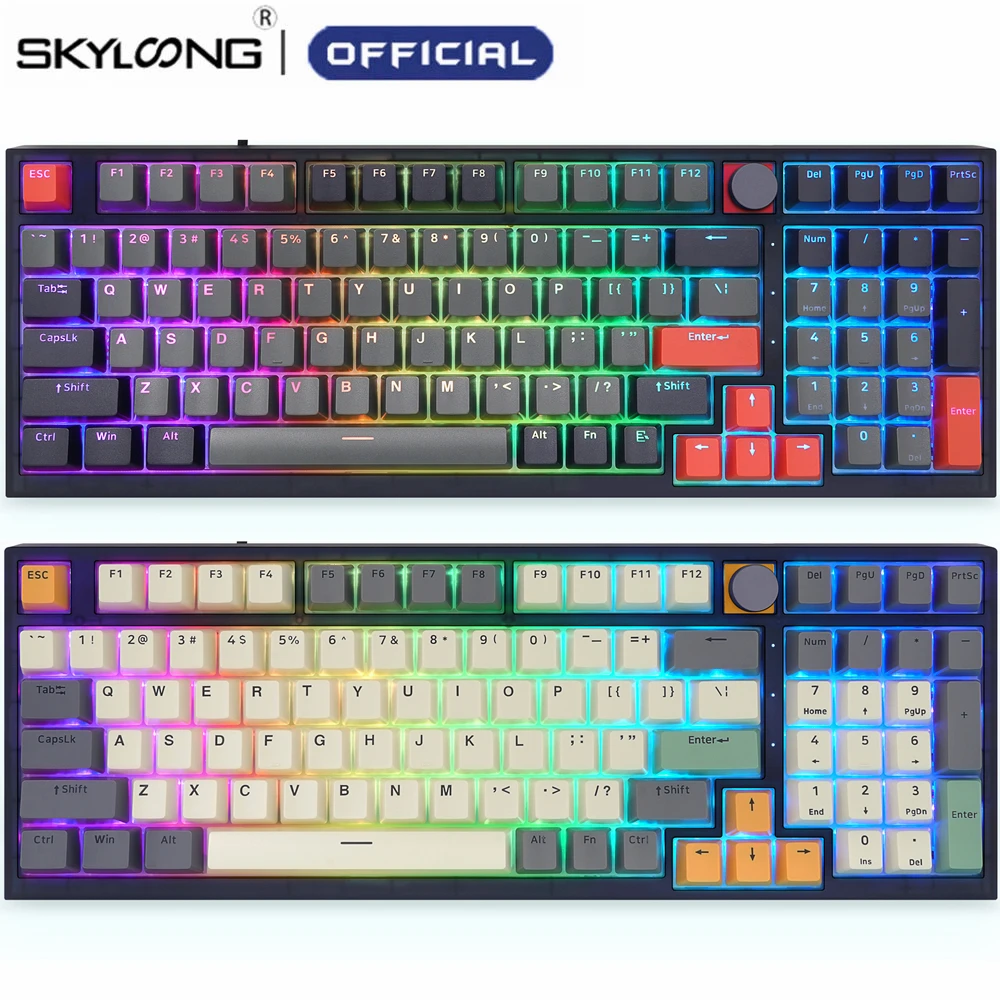 

SKYLOONG Mechanical Keyboard GK980 1800 Compact Lite Gasket RGB Bluetooth 2.4G USB Triple Mode Gamer Gaming Mechanical Keyboards