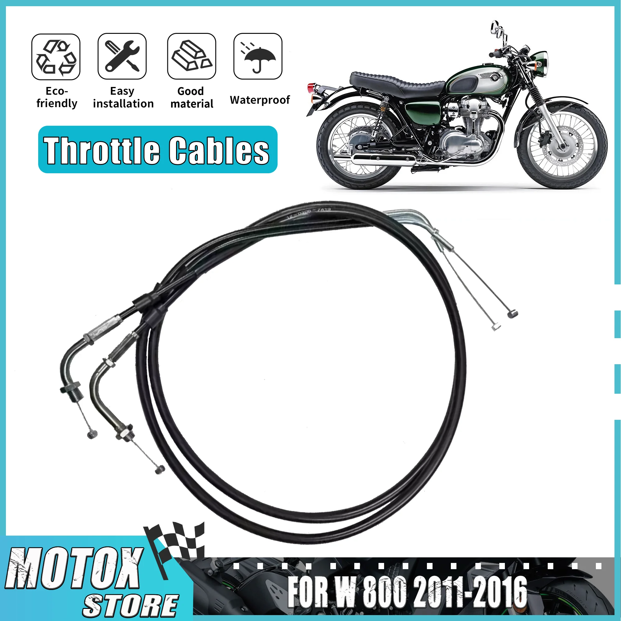 

Мотоциклетный трос дроссельной заслонки, акселератор, газовый двухтактный провод для KAWASAKI W800 2011-2016 2012 2013 2014 2015 W 800