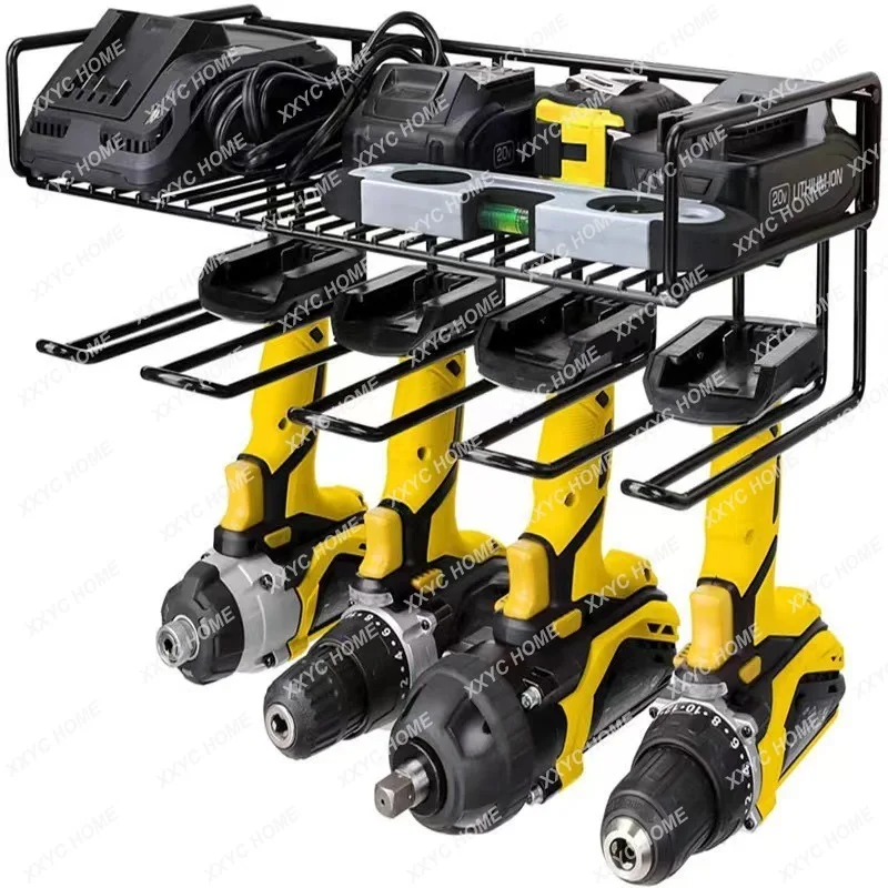 Wall-mounted electric drill rack Storage rack Power tool storage rack Iron drill Wall bracket