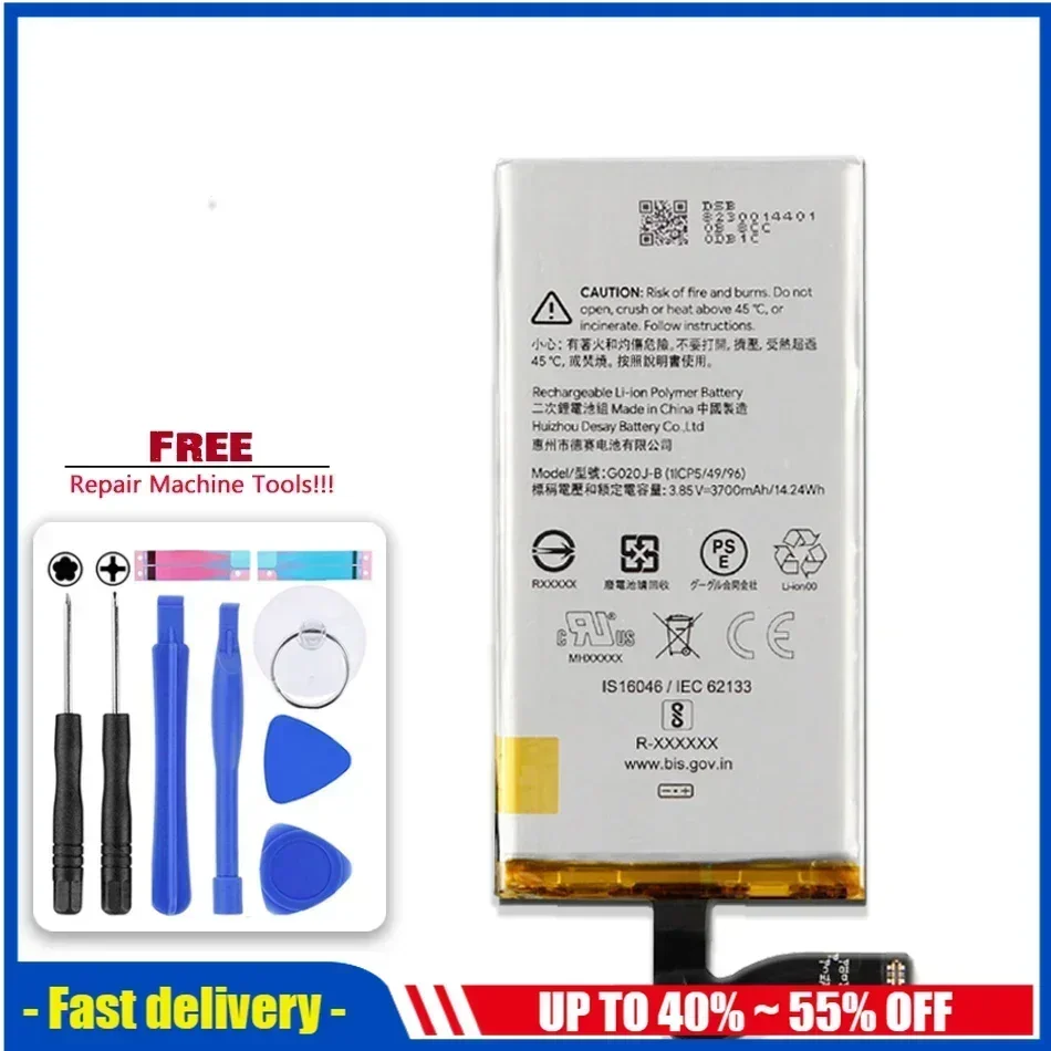 Replacement Mobile Phone Battery For HTC GOOGLE Pixel 4 XL 4XL Pixel4XL G020J G020B 3700mAh G020J-B Full Capacity High Quality