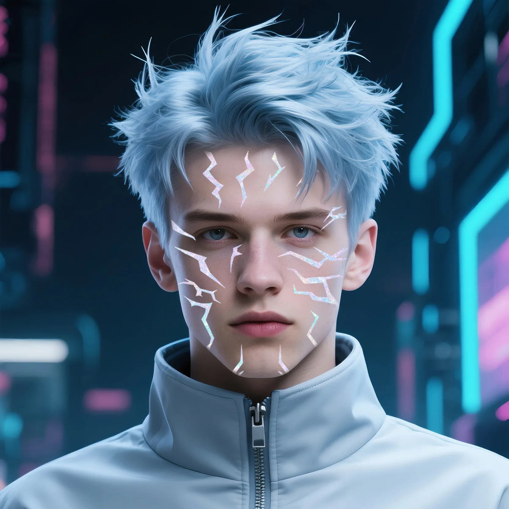 Laser tatuagem temporária adesivos anime cosplay palco desempenho maquiagem à prova dwaterproof água adesivo facial decorações de festa de halloween