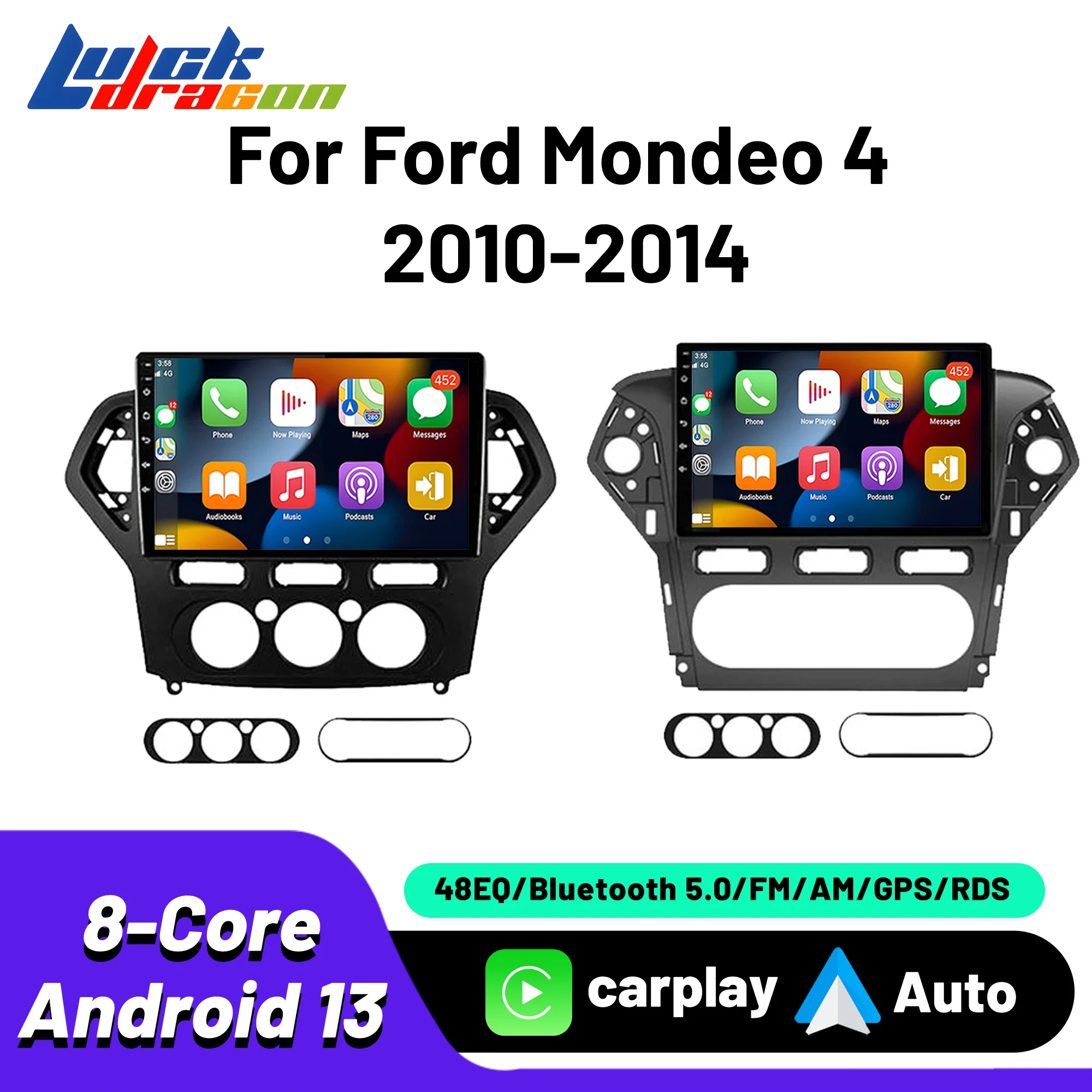 

Авторадио Carplay Android авто беспроводной Bluetooth для Ford Mondeo 4 2010-2014 Авторадио 8 ядер wifi gps Видео мультимедийное радио