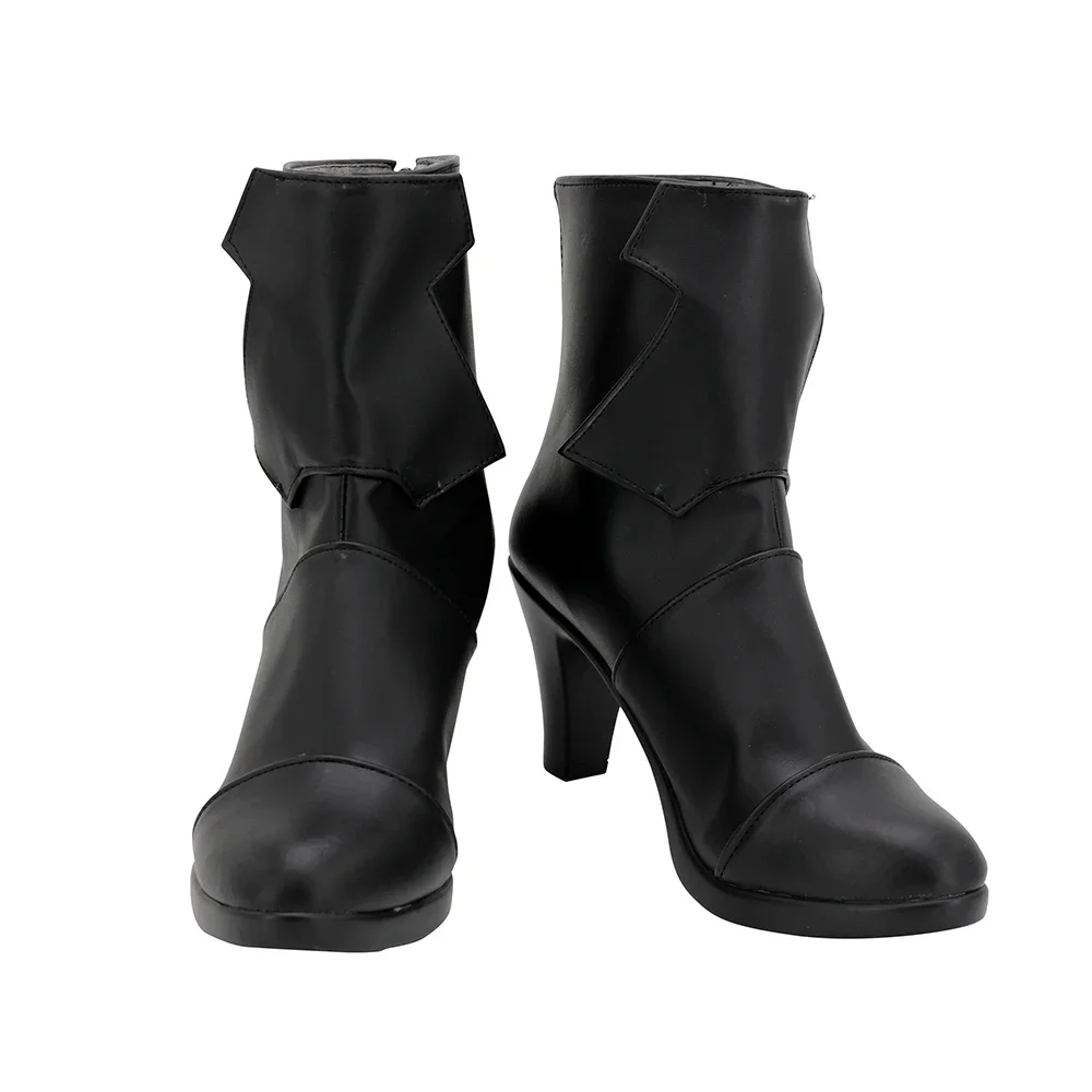 Game Arknights Matoimaru Cosplay Boots Black High Heel Shoes Custom Made (2)