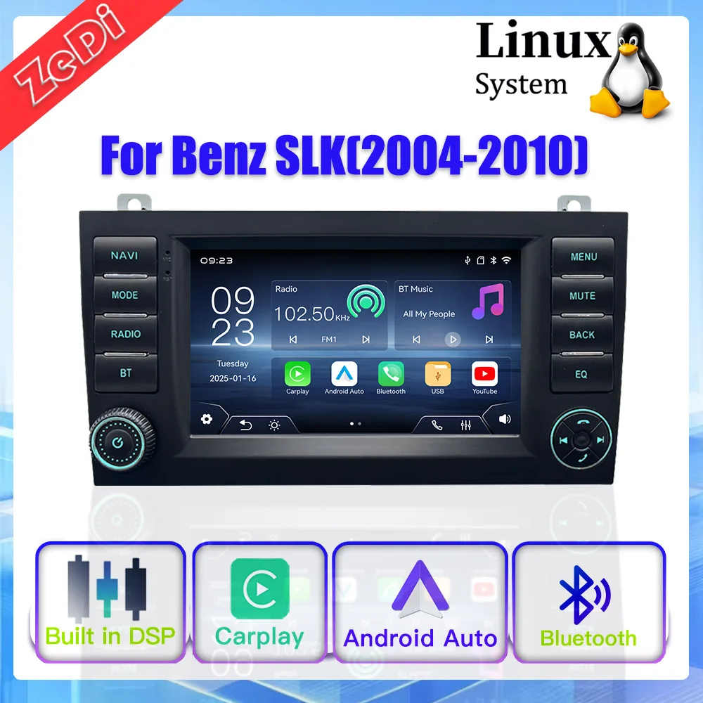 

For Benz SLK[2004-2010]New Linux System Wireless CarPlay Auto Bluetooth Video Multimedia Players Cameras