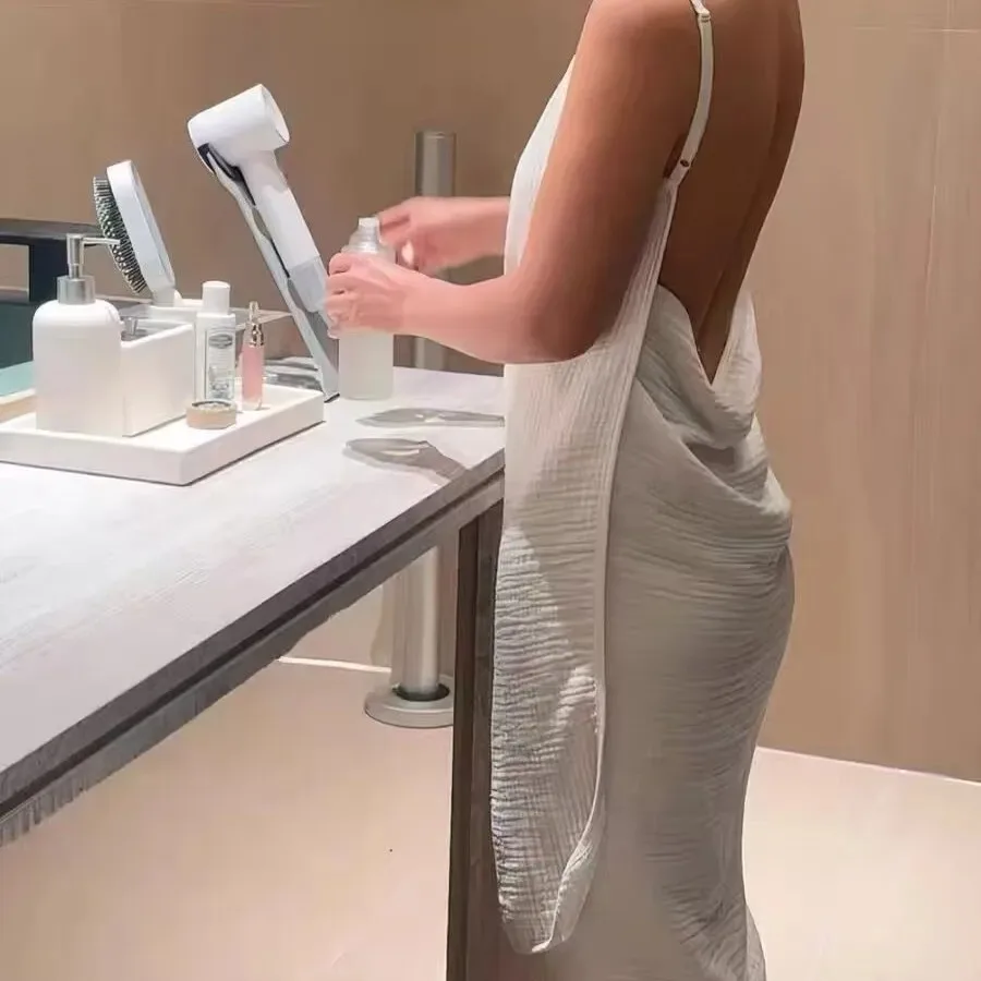 Women's Pure Cotton Bath Towel Robe Absorbent Qui Dry Home Use Bath Skirt Adult Wearable Wrap Sexy Sle Four Seasons