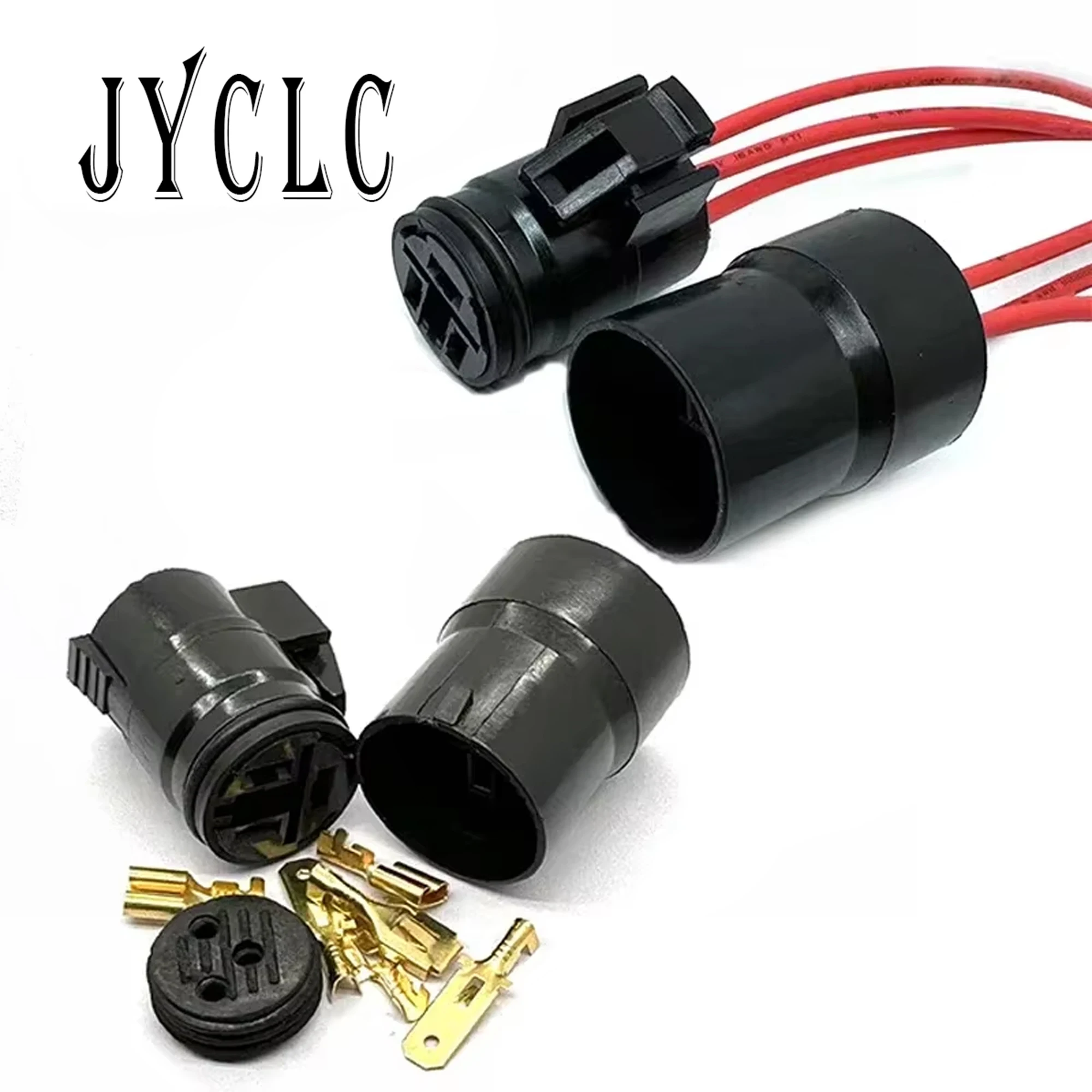 

1 Set 3 Pin Automotive Round Alternator Connectors Waterproof Wiring Harness Female Plug for Toyota 90980-10341 90980-11491