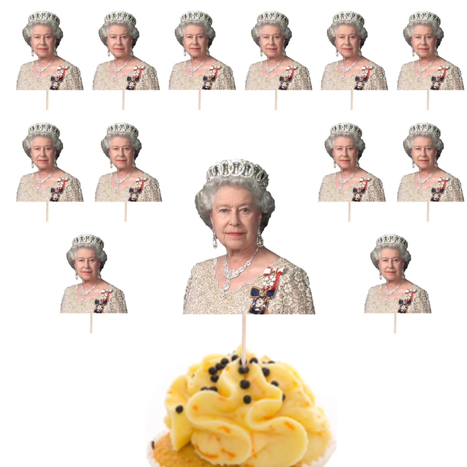 Queen Jubilee Cake Decorations Queen Elizabeth Cupcake Toppers Jubilee Cake Decorations Queen's Platinums Jubilee Celebration