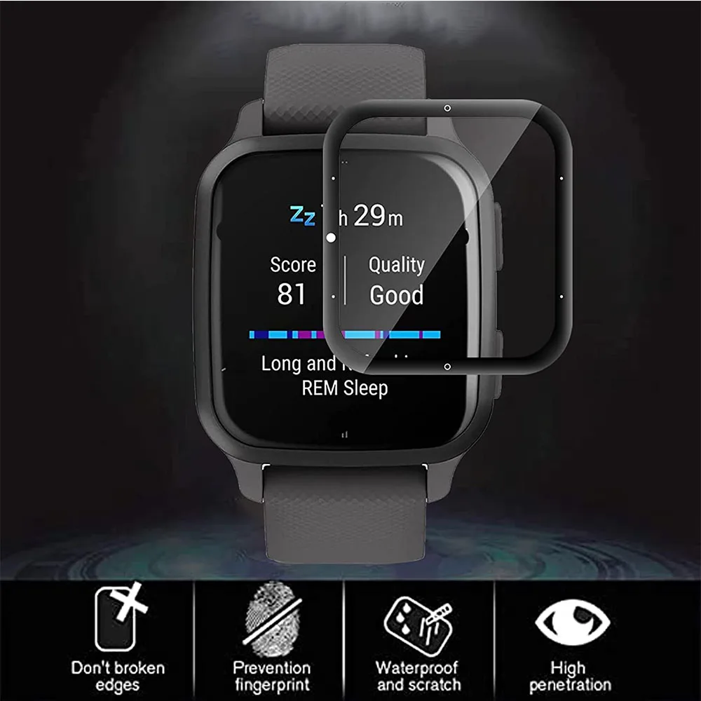 HD Clear Film for Garmin Venu Sq 2 SQ2 SmartWatch Protective Cover Guard 3D Full Coverage Screen Protector Anti-Scratch Films