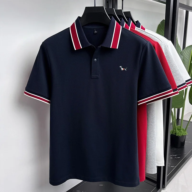 Designer Original Sommer Herren Kurzarm-POLO-Shirt Gestreifter Kragen Knopfleiste Hochwertige Stickerei Mode Lässige Herrenbekleidung – Detail 24