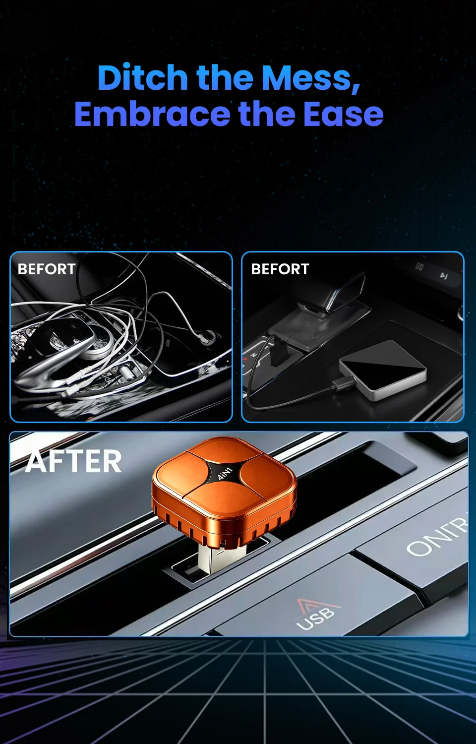 2026 4-in-1 Kabelloses CarPlay Mini AI Box mit Effizienter Wärmeableitung Unterstützt Android Auto AirPlay Miracast USB Auto-Verbindung – Detail 11